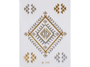 Gold Silver | Metallic Jewelry Tattoo SADA OBTISKŮ W-219 (8x10cm)