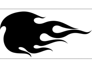 Airbrush šablona plameny/flames C050