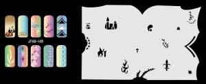 Šablona na nehty (airbrush nail art) Fengda JFH08-149
