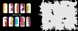 Šablona na nehty (airbrush nail art) Fengda JFH10-191