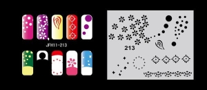Šablona na nehty (airbrush nail art) Fengda JFH11-213