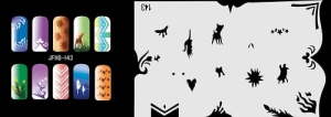 Šablona na nehty (airbrush nail art) Fengda JFH08-143