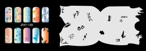 Šablona na nehty (airbrush nail art) Fengda JFH07-129