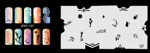 Šablona na nehty (airbrush nail art) Fengda JFH07-137