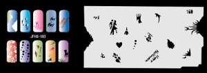 Šablona na nehty (airbrush nail art) Fengda JFH08-160