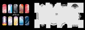 Šablona na nehty (airbrush nail art) Fengda JFH03-051