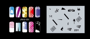 Šablona na nehty (airbrush nail art) Fengda JFH12-231