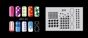 Šablona na nehty (airbrush nail art) Fengda JFH11-211