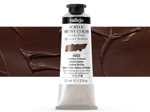 Barva Vallejo Acrylic Artist Color 16302 Burnt Umber (60ml)