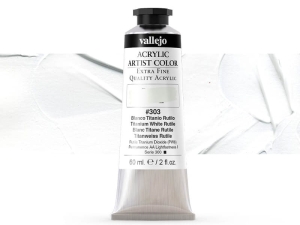 Barva Vallejo Acrylic Artist Color 16303 Titanium White Rutile (60ml)