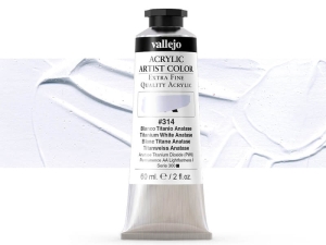 Barva Vallejo Acrylic Artist Color 16314 Titanium White Anatase (60ml)