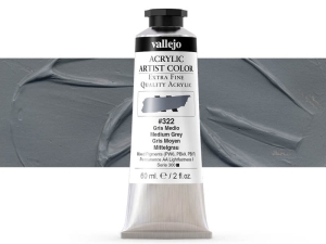 Barva Vallejo Acrylic Artist Color 16322 Medium Grey (60ml)