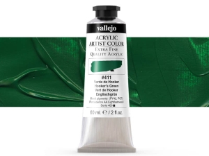 Barva Vallejo Acrylic Artist Color 16411 Hooker’s Green (60ml)