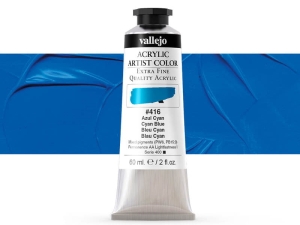 Barva Vallejo Acrylic Artist Color 16416 Cyan Blue (60ml)