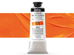 Barva Vallejo Acrylic Artist Color 16618 Fluorescent Orange (60ml)