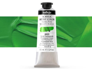 Barva Vallejo Acrylic Artist Color 16623 Fluorescent Green (60ml)
