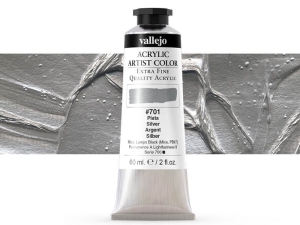 Barva Vallejo Acrylic Artist Color 16701 Silver (60ml)