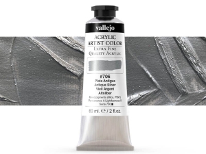 Barva Vallejo Acrylic Artist Color 16706 Antique Silver (60ml)