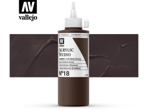 Barva Vallejo Acrylic Studio 22018 Burnt Umber (Hue) (200ml)