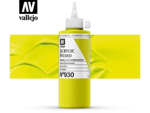 Barva Vallejo Acrylic Studio 22930 Fluorescent Yellow (200ml)