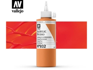 Barva Vallejo Acrylic Studio 22932 Fluorescent Orange (200ml)