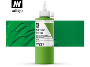 Barva Vallejo Acrylic Studio 22937 Fluorescent Green (200ml)