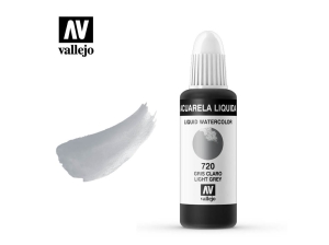 Barva Vallejo Liquid Watercolor 33720 Light Grey (32ml)