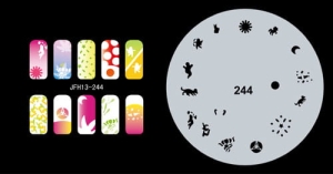 Šablona na nehty (airbrush nail art) Fengda JFH13-244