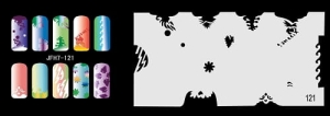 Šablona na nehty (airbrush nail art) Fengda JFH07-121