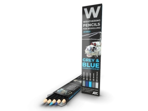 AK AK10043 Watercolor Pencil SET GREY AND BLUE CAMOUFLAGES (5 colors)
