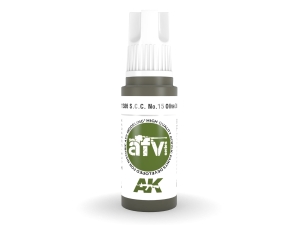 AK Acrylics 3Gen AFV AK11386 S.C.C. No.15 Olive Drab (17ml)
