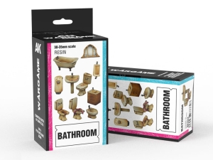 AK RESIN MODEL AK1354 BATHROOM SET (RESIN 30-35MM)