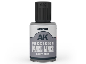 AK Weathering AK12101 PRECISION PANEL LINER - LIGHT GREY (30ml) (old PANELINER AK12019)