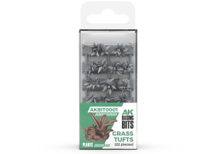 AK RESIN AKBIT0001 GRASS TUFTS - BASING BITS (22pcs)