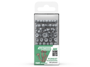 AK RESIN AKBIT0005 FOREST MUSHROOMS - BASING BITS (63pcs)