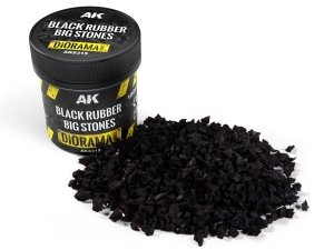 AK DIORAMA AK8315 BLACK RUBBER BIG STONES (100ml)