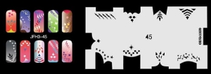 Šablona na nehty (airbrush nail art) Fengda JFH03-045