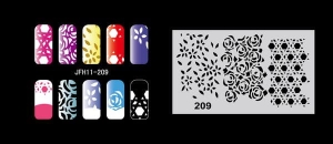 Šablona na nehty (airbrush nail art) Fengda JFH11-209