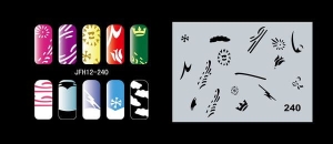 Šablona na nehty (airbrush nail art) Fengda JFH12-240