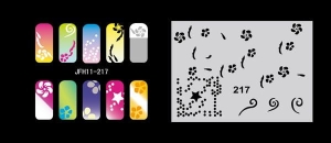 Šablona na nehty (airbrush nail art) Fengda JFH11-217
