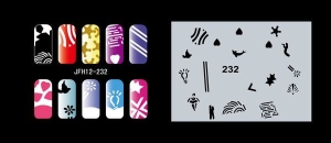Šablona na nehty (airbrush nail art) Fengda JFH12-232