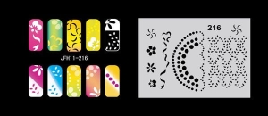 Šablona na nehty (airbrush nail art) Fengda JFH11-216