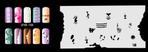 Šablona na nehty (airbrush nail art) Fengda JFH09-168