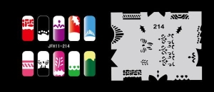 Šablona na nehty (airbrush nail art) Fengda JFH11-214