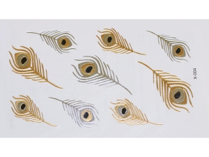 Gold Silver Black | Metallic Jewelry Tattoo SADA OBTISKŮ X-004 (15x9cm)