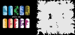 Šablona na nehty (airbrush nail art) Fengda JFH10-186