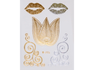 Gold Silver | Metallic Jewelry Tattoo SADA OBTISKŮ W-215 (8x10cm)