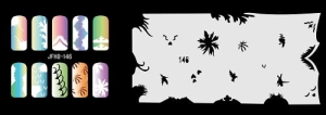 Šablona na nehty (airbrush nail art) Fengda JFH08-146
