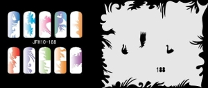 Šablona na nehty (airbrush nail art) Fengda JFH10-188