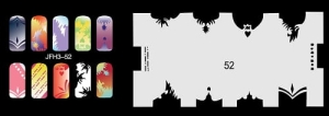 Šablona na nehty (airbrush nail art) Fengda JFH03-052